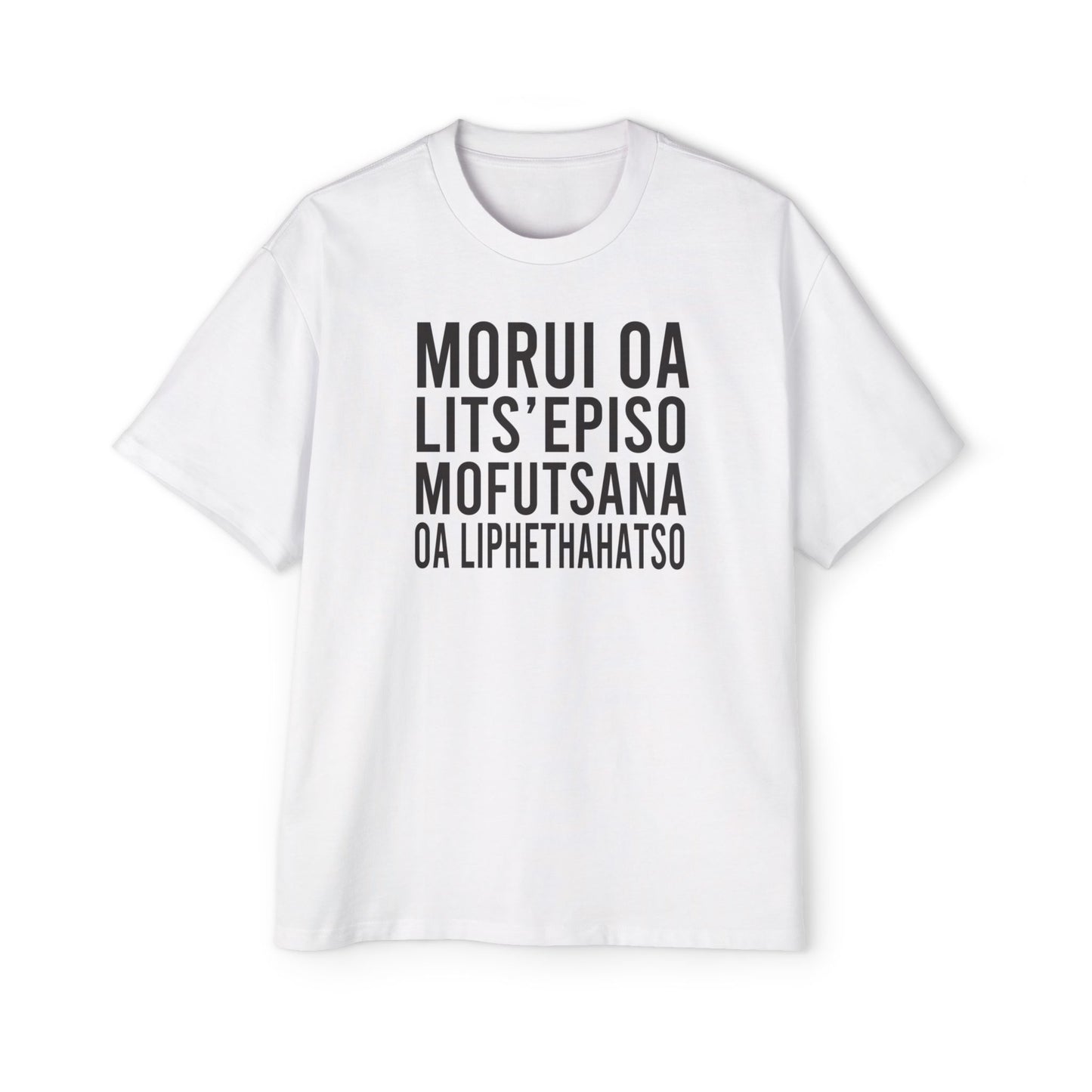 Morui oa Lits'episo Men's Heavy Oversized Tee